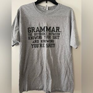 Fruit of the Loom Gray Grammar Graphic Tee